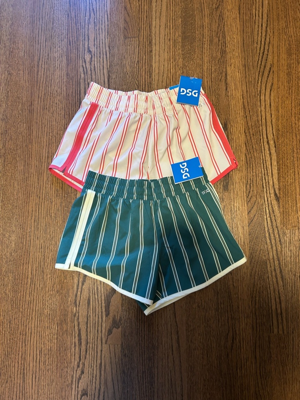 DSG Stride Shorts Bundle Girls M Striped Athletic Running Shorts NWT - Picture 3 of 13